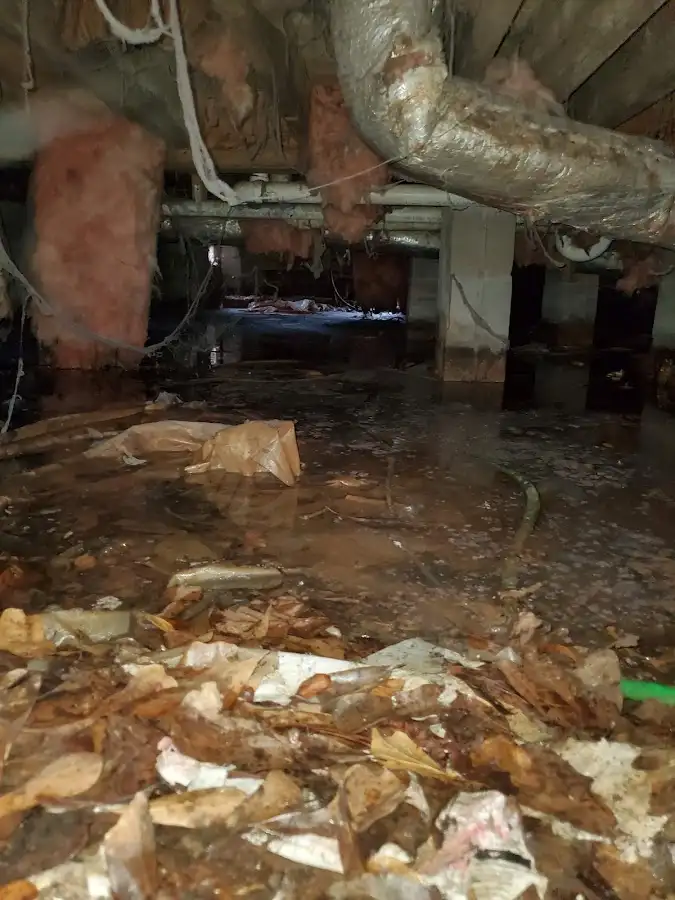 Crawl space flood assessment for Commercial Water Damage Restoration in Otsego
